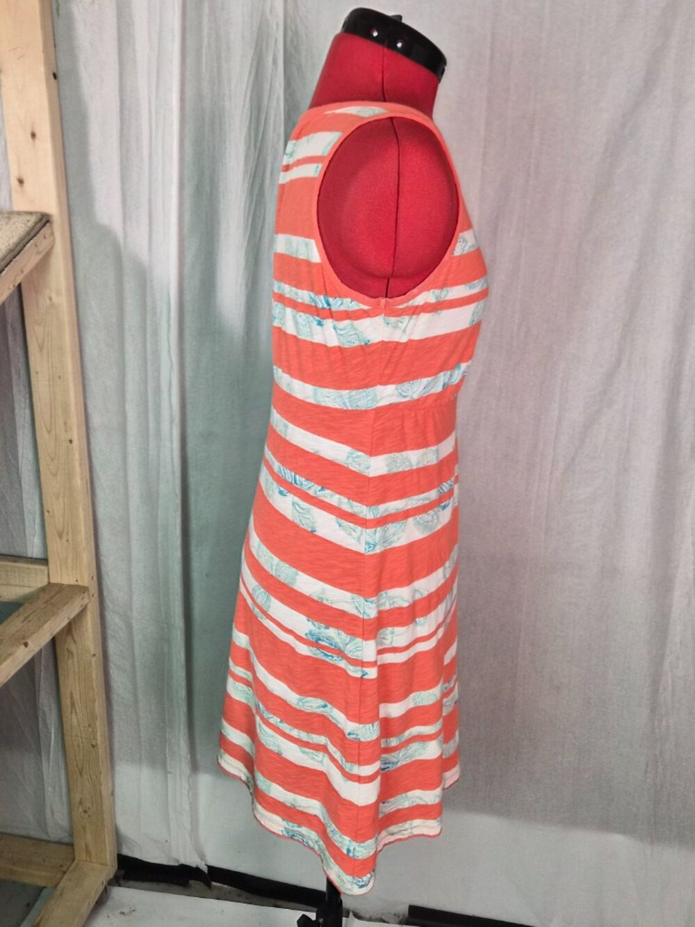 Tommy Bahama Womens Tank Mini Dress Size Small Coral Floral Stretch Summer G413 - Picture 5 of 13